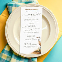 Cartões de Assento de Menu Longo de Casamento Cost