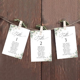 Cartões de Assento de Mesa de Casamento de Verde E