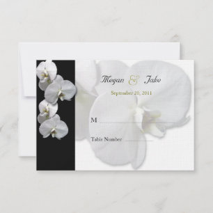 Cartões de Assento de Mesa de Orquídea Branca