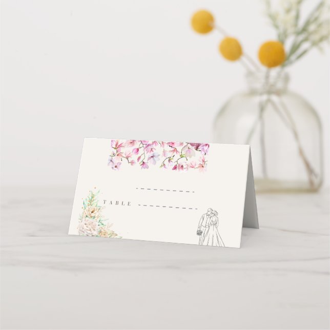 Cartões de Assento Dobrados para Casamento (Frente)
