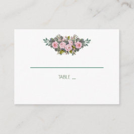 Cartões de Assento Florais Rosa para Casamento