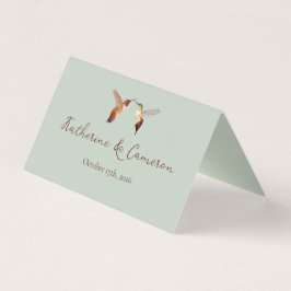 Cartões de Assento para Casamento de Beija-flores
