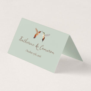 Cartões de Assento para Casamento de Beija-flores