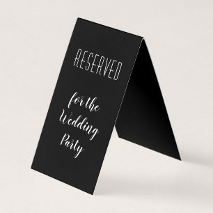 Cartões de Assento Reservado Pretos