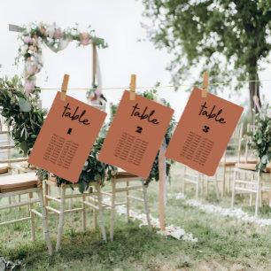 Cartões de assentos de casamento do Modern Terraco