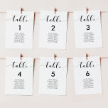 Cartões de assentos de casamento em preto e branco<br><div class="desc">Escolha simplicidade para o seu casamento com este elegante design moderno preto e branco.</div>