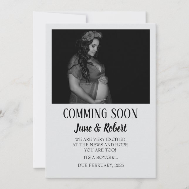 Cartões de aviso de gravidez (Frente)