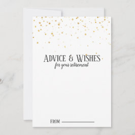 Cartões de Aviso de Reforma de Confetti Dourado