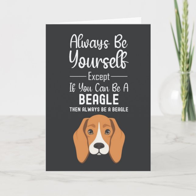 Cartões de Beagle Fofo Cachorros Engraçados Animai (Frente)