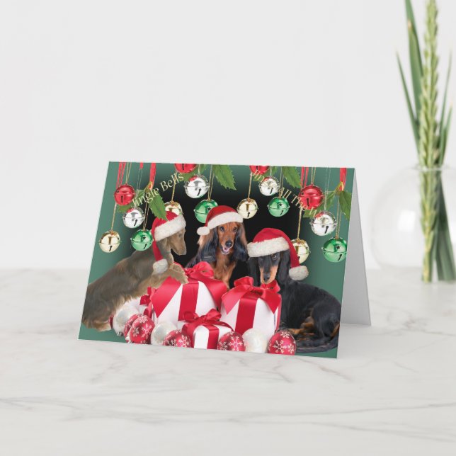 Cartões de Bels de tinir do Dachshund (Frente)