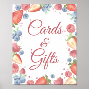 Cartões de Berry e Poster de presentes