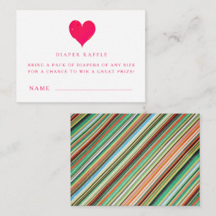 Cartões de Bilhete de Fralda chá de fraldas