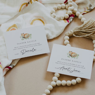 Cartões de Bilhete de Fralda Raposa da Madeira