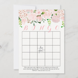 Cartões de Bingo de Chuveiro de Noiva Floral