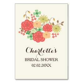 cartões de bingo florais do chá de panela de marfi