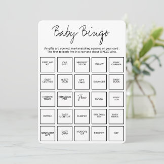 Cartões de Bingo para Chás de Bebê, Bingo de Bebê