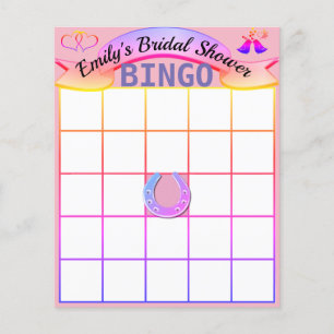 Cartões de Bingo Personalizados para Chá de Noiva