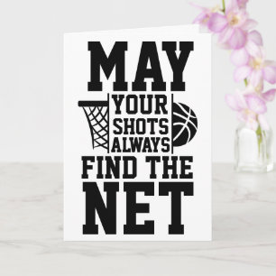 cartões de boa sorte para basquetebol