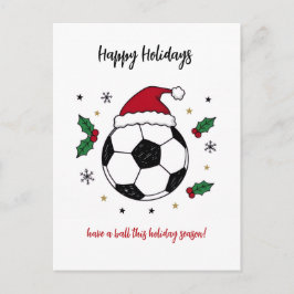 Cartões de Boas Festas Bola de Futebol Natal Chapé