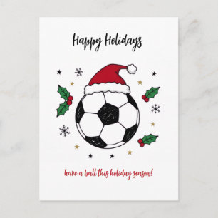 Cartões de Boas Festas Bola de Futebol Natal Chapé