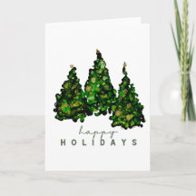 Cartões de Boas Festas com Design de Tinta Alcoóli