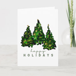 Cartões de Boas Festas com Design de Tinta Alcoóli