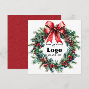 Cartões de Boas Festas com Logotipo Personalizado