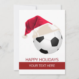 Cartões de Boas Festas de Bola de Futebol de Natal