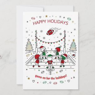 Cartões de Boas Festas de futebol de Natal Chapéu