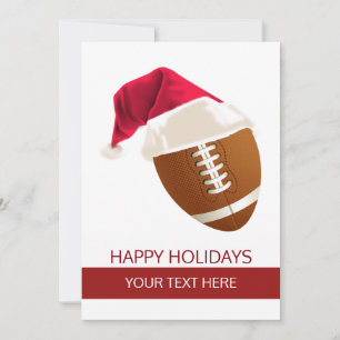 Cartões de Boas Festas de Futebol de Natal com Cha