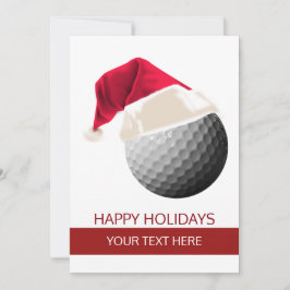 Cartões de Boas Festas de Golfe de Natal Bola Papa