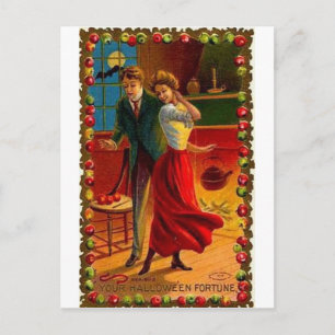 Cartões de Boas Festas de Halloween Antigos Pôster