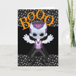 Cartões de Boas Festas de Halloween do Pequeno Boo