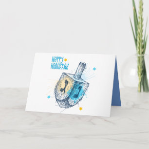 Cartões de Boas Festas de Hanuka Personalizados - 