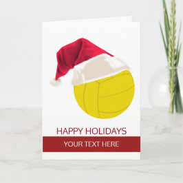 Cartões de Boas Festas de Volei Bola de Natal Chap
