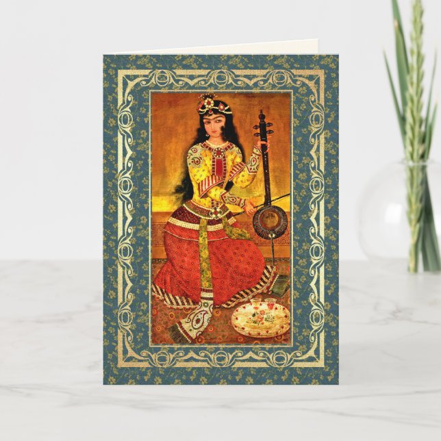 Cartões de Boas Festas do Ano Novo Persa Nowruz Mu (Frente)