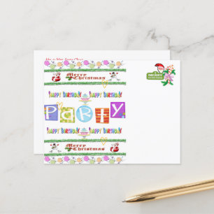 Cartões de Boas Festas Feliz Aniversário Natal