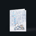 Cartões de Boas Festas Winter Terriers KiniArt<br><div class="desc">Arte de inverno do Westie e Yorkshire Terrier da KiniArt pela Artista PUP contemporânea,  Kim Niles.  © KiniArt™ - Todos os Direitos Reservados.</div>