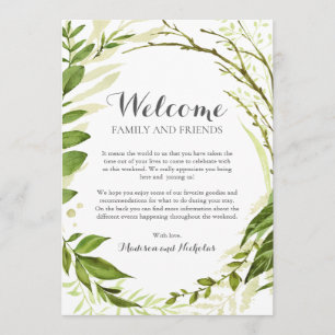 Cartões de Boas-vindas ao Hotel Green Wreath