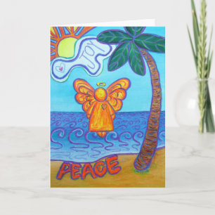 Cartões de Boas-Vindas de Anjo da Praia Alegria e 