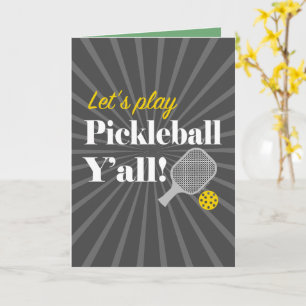 Cartões de Boas-vindas de Pickleball Festa de Pick