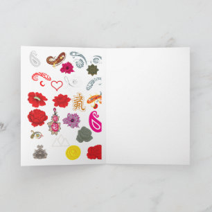 Cartões de Boas-Vindas Dobrados Elegância Floral