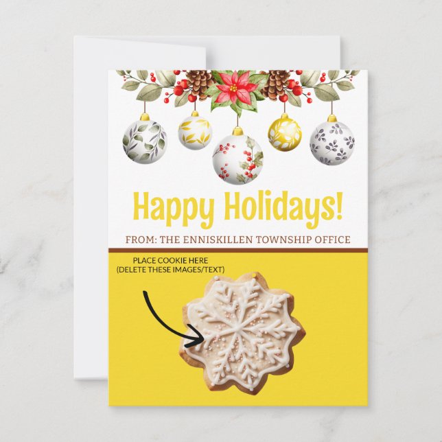 Cartões de bolachas de Natal, Cartões de doação pe (Frente)