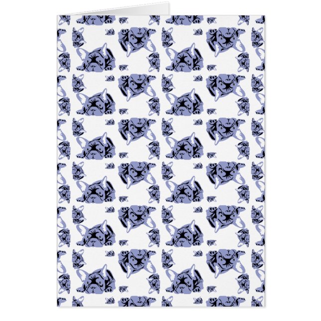 Cartões de Buldogue Franceses (Frente)