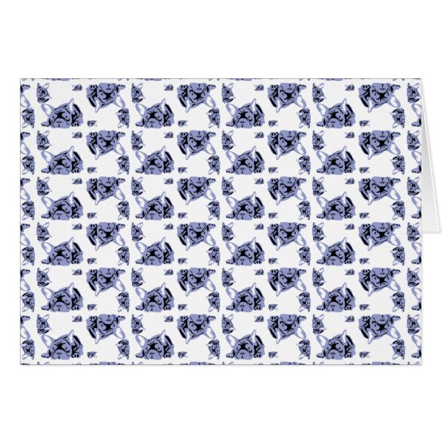 Cartões de Buldogue Franceses (Frente Horizontal)