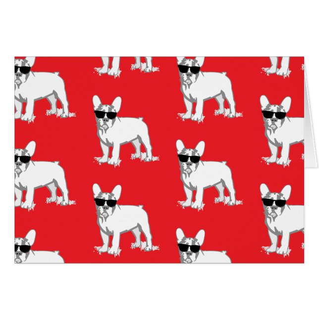 Cartões de Bulldog Francês (Frente Horizontal)
