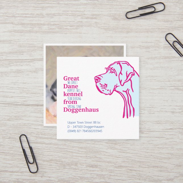 Cartões de cachorros Dogue Alemão à venda (Frente/Verso In Situ)