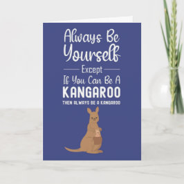 Cartões de Canguru Fofo Humor de Animal Engraçado