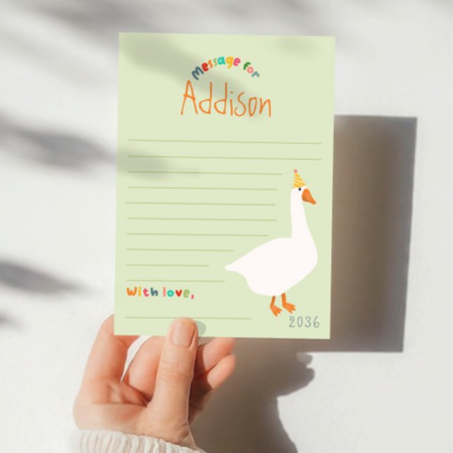 Cartões de cápsulas de Aniversário do Ganso Verde (Criador carregado)