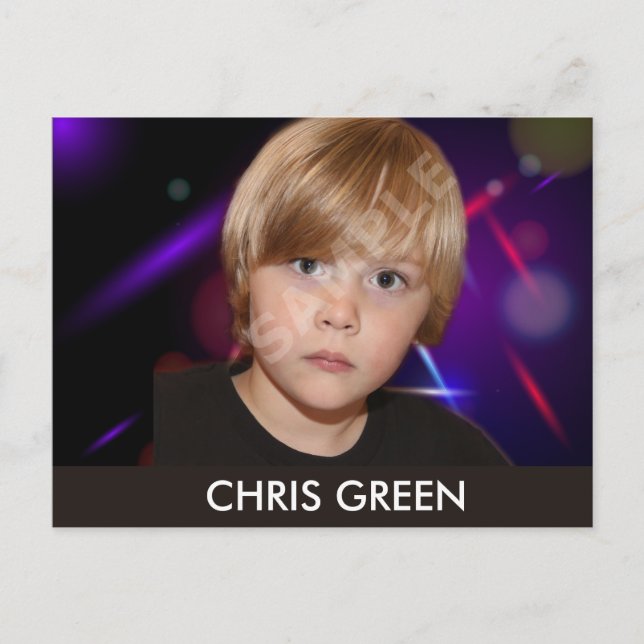 Cartões de Captura de Cabeçalho do Modelo Ator com (Frente)